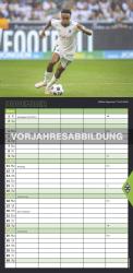 N NEUMANNVERLAGE - Borussia Mönchengladbach 2025 Fan-Timer, 22x45cm, Fußball-Familienplaner mit 5 Spalten und Motiven der Stars, Fan-Kalender mit Fußball-Highlights und deutsches Kalendarium