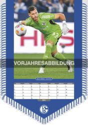 N NEUMANNVERLAGE - FC Schalke 04 2025 Bannerkalender, 29,7x42cm, Fußballkalender mit Motiven der Stars, Fan-Kalender mit Fußball-Highlights, Spiralbindung und deutsches Kalendarium