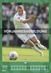 N NEUMANNVERLAGE - Werder Bremen 2025 Wandkalender, 29,7x42cm, Fußball-Kalender mit Motiven der Stars, Fan-Kalender mit Fußball-Highlights, Spiralbindung und deutsches Kalendarium