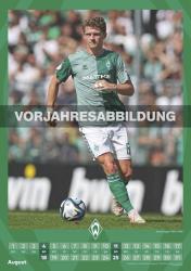 N NEUMANNVERLAGE - Werder Bremen 2025 Wandkalender, 29,7x42cm, Fußball-Kalender mit Motiven der Stars, Fan-Kalender mit Fußball-Highlights, Spiralbindung und deutsches Kalendarium