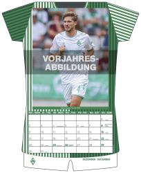 N NEUMANNVERLAGE - Werder Bremen 2025 Trikotkalender, 34,1x42cm, Fußball-Kalender mit Motiven der Stars, Fan-Kalender mit Fußball-Highlights, Spiralbindung und internationales Kalendarium