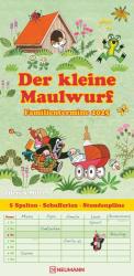 N NEUMANNVERLAGE - Der kleine Maulwurf 2025 Familienplaner, 22x45cm, Familienkalender mit 5 Spalten für Termine und Notizen, schöne Abbildungen, Stundenpläne, Schulferien und deutsches Kalen