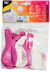 Packung mit 12 Luftballons in pink und weiß. Auf den Ballons steht 'It's a Girl'.
