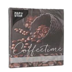 PAPSTAR Servietten Coffeetime 33 x 33 cm 20 Stück braun
