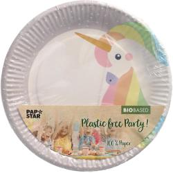 PAPSTAR Pappteller Einhorn rund 23 cm 10 Stück bunt