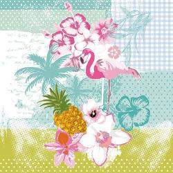 PAPSTAR Servietten Flamingo 20 Stück 33 x 33 cm bunt