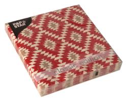 PAPSTAR Servietten Aztec Diamond 20 Stück 33 x 33 cm rot