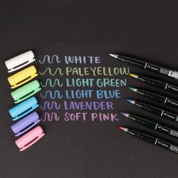 TOMBOW Fudenosuke Brush Pens Pastel 6er Set mehrere Farben