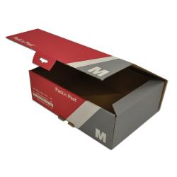 Versandbox M 335 x 250 x 110 mm rot/grau