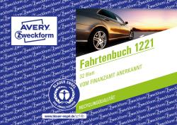 AVERY Zweckform Fahrtenbuch A6 quer 32 Bl. Recycling