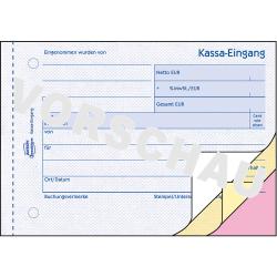 AVERY Zweckform Kassa Eingangsbuch 3x 40 Blatt 1703 DIN A6 quer weiß