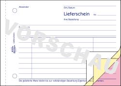 AVERY Zweckform Formularbuch - Lieferschein 1719, A6 quer, selbstdurchschreibend, 3x40 Blatt 