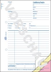 AVERY Zweckform Lieferschein mit Empfangsschein 3x 40 Blatt 1721 A5 weiß