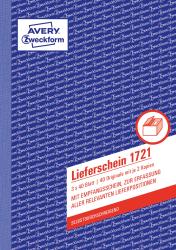 AVERY Zweckform Lieferschein mit Empfangsschein 3x 40 Blatt 1721 A5 weiß