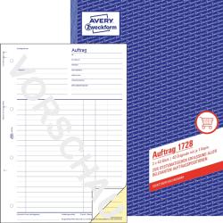 AVERY Zweckform Formularbuch - Auftrag 1728, A4, selbstdurchschreibend, 2x40 Blatt 