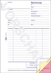 AVERY Zweckform Rechnungsbuch 3x 40 Blatt 1731 A5 weiß