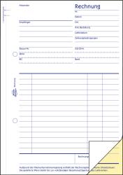 Rechnungsvorlage mit Feldern für Absender, Empfänger und Rechnungsdetails. Enthält Platz für IBAN und BIC.