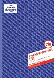 Bau-Abnahmeprotokoll in blauem Design. Enthält Felder für Angaben zur Abnahme einer Werkleistung.