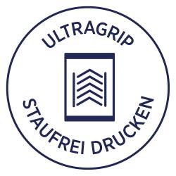 Logo mit dem Schriftzug Ultragrip. Symbol zeigt eine Grafik mit Pfeilen nach oben.