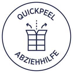 Packung mit Universal-Etiketten von Avery. Enthält 100 Etiketten in einem Raster von 12.