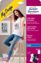 T-Shirt Transferfolie für helle Textilien. Verpackung zeigt ein Model mit einem T-Shirt und dem Text 'all i need is love'.