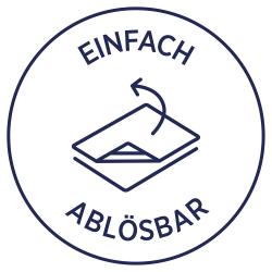 Packung mit ablösbaren Universal-Etiketten. Ideal für temporäre Beschriftungen.
