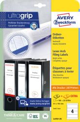 Packung mit Ordner-Etiketten von Avery. Enthält 25 Etiketten für Beschriftungen.