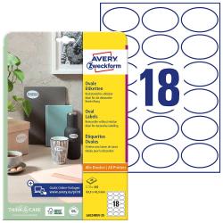 Packung mit ovalen Etiketten. Ideal für dekorative Beschriftungen.