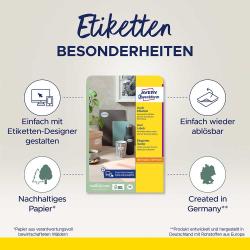 Packung mit ovalen Etiketten. Ideal für dekorative Beschriftungen.