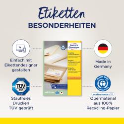 AVERY Zweckform Recycling Univ. Etiketten 10 Bl. LR3666-10 38 x 21,2 mm weiß