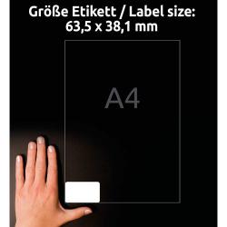 AVERY Zweckform Adress-Etiketten 10 Bl. 7160-10 63,5 x 38,1 mm weiß