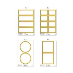 Z-DESIGN Sticker-Set Goldrahmen 64 Sticker