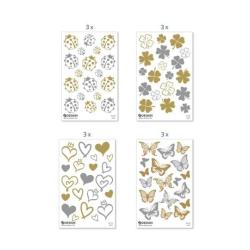 Z-DESIGN Sticker-Set Klee, Herzen, Käfer, Schmetterling 228 Sticker