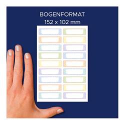 AVERY Zweckform Textil-Aufkleber pastell 36 Etiketten / 2 Bögen