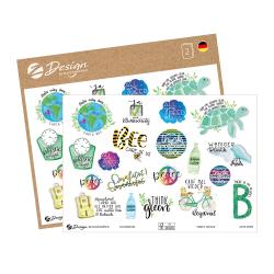 AVERY ZWECKFORM Z-Design Trend Sticker Lettering Umwelt Statement 38 Sticker bunt