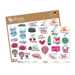 AVERY ZWECKFORM Z-Design Trend Sticker Lettering Sprüche 42 Sticker bunt