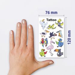 Z-DESIGN Kindertattoo Vögel 11 Stück bunt