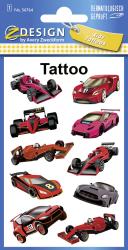 Z-DESIGN Kindertattoo Racing 10 Stück rot/schwarz