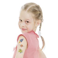 Z-DESIGN Kindertattoo Weltall 11 Stück bunt