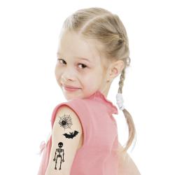 Z-DESIGN Kindertattoo Grusel 6 Stück schwarz