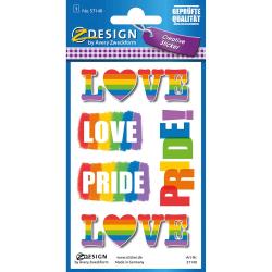 AVERY ZWECKFORM Foliensticker Pride Love 5 Aufkleber bunt