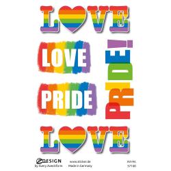 AVERY ZWECKFORM Foliensticker Pride Love 5 Aufkleber bunt