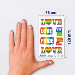 AVERY ZWECKFORM Foliensticker Pride Love 5 Aufkleber bunt