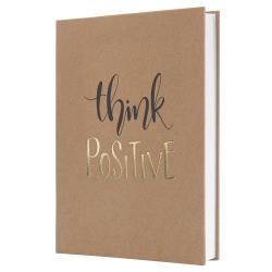 Notizbuch think positive A5 192 Seiten liniert braun