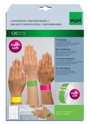 grünes Armband aus flexiblem Material. Eine Seite ist weiß mit einem einfachen Muster.