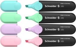 SCHNEIDER Textmarker Job Pastell 4 Stück mehrere Farben