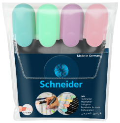 SCHNEIDER Textmarker Job Pastell 4 Stück mehrere Farben