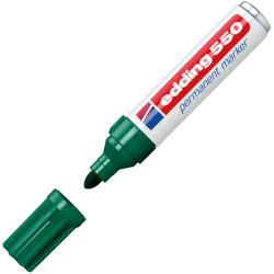 Grüner Permanentmarker mit runder Spitze. Kappe ist abgenommen.