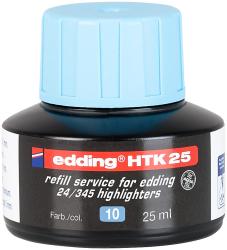 Schwarze Flasche mit blauer Kappe. Enthält Nachfülldienst für Edding Hochlighter.