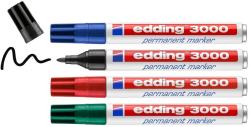 EDDING Permanentmarker-Set 3000 Basic 1,5-3 mm 4 Stück mehrere Farben